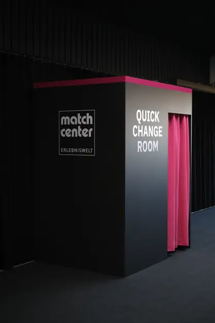 Umkleidebereich im match center Erlebniswelt